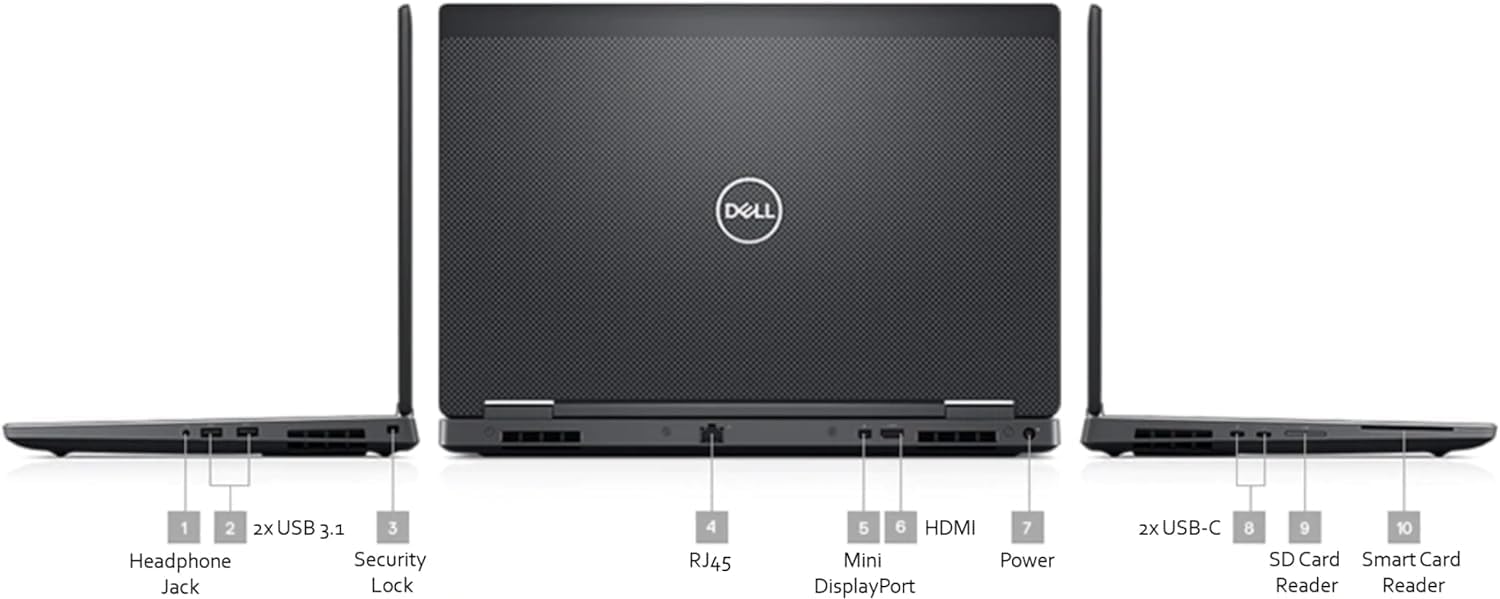 Dell Precision 7530 | Intel i5 8th Gen  | 15.6" HD | Windows 11 Pro | Refurbished